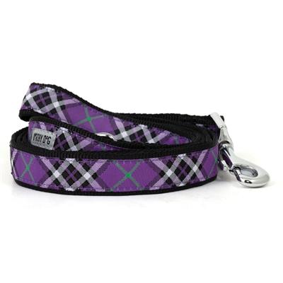 Bias Plaid Purple Collar & Leash Collection