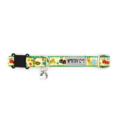 Green Bugs Cat Collar