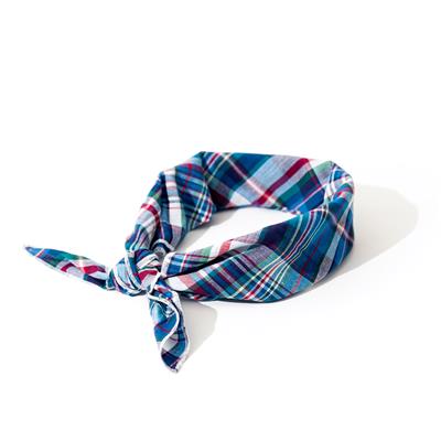 Plaid bandana on a white background