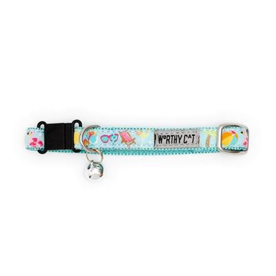 Mint Green Life's a Beach Cat Collar