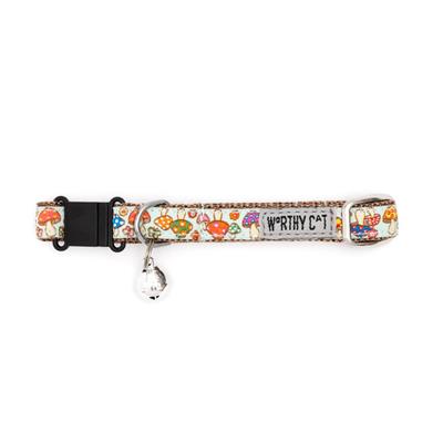 Mint Mushrooms Cat Collar