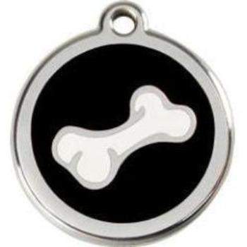 Red Dingo Black Cartoon Bone Pet ID Tag