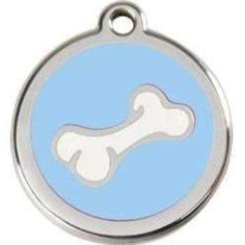 Red Dingo Light Blue Cartoon Bone Pet ID Tag.