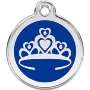 Red Dingo Dark Blue Crown Pet ID Tag.