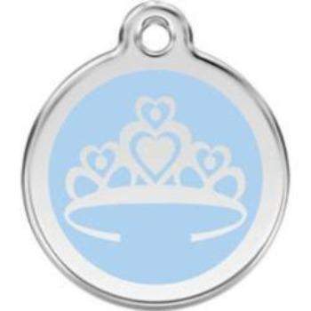 Red Dingo Light Blue Crown Pet ID Tag.