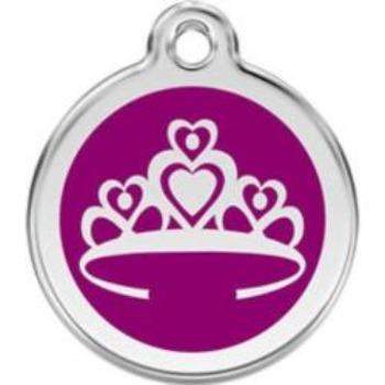 Red Dingo Purple Crown Pet ID Tag.