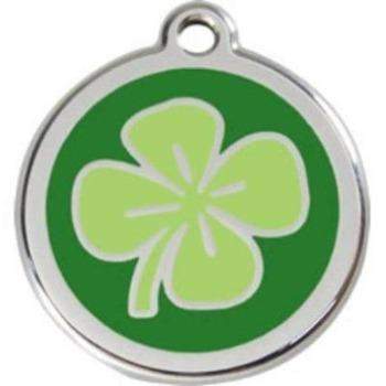 Green Clover Pet ID Tag.