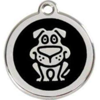 Red Dingo Black Dog Pet ID Tag.