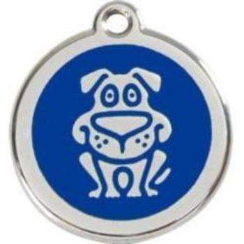Red Dingo Dark Blue Dog Pet ID Tag.