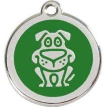 Red Dingo Green Dog Pet ID Tag.