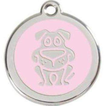 Red Dingo Light Pink Dog Pet ID Tag.