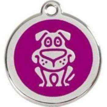 Red Dingo Purple Dog Pet ID Tag.