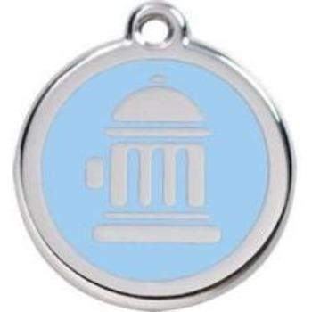 Red Dingo Light Blue Fire Hydrant Pet ID Tag.