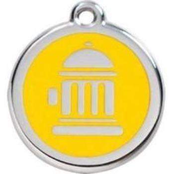 Red Dingo Yellow Fire Hydrant Pet ID Tag.