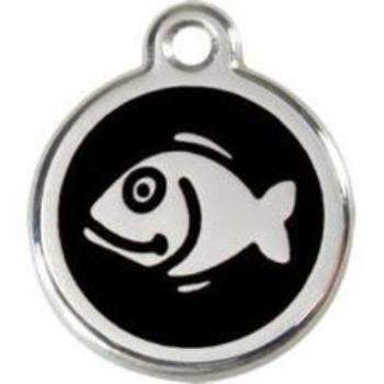 Red Dingo Black Fish Pet ID Tag.