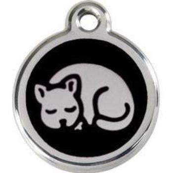 Sleeping Cat Pet ID Tag.