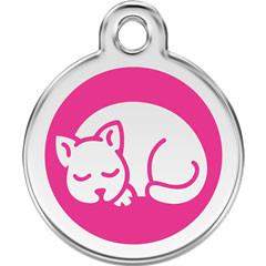 Sleeping Cat Pet ID Tag.
