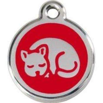 Sleeping Cat Pet ID Tag.