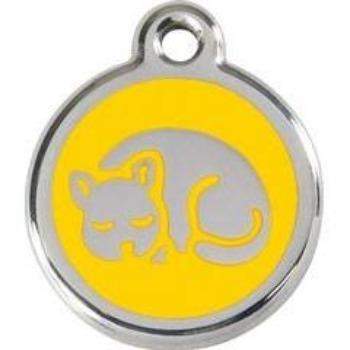 Sleeping Cat Pet ID Tag.