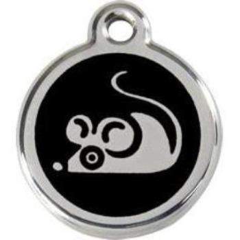 Red Dingo Black Mouse Pet ID Tag.