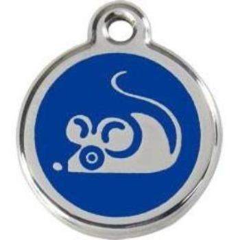 Red Dingo Dark Blue Mouse Pet ID Tag.