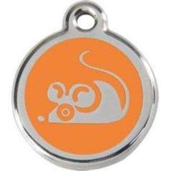 Red Dingo Orange Mouse Pet ID Tag.