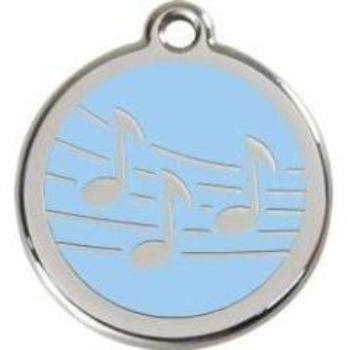 Red Dingo Light Blue Music Pet ID Tag.