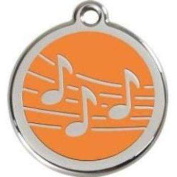Red Dingo Orange Music Pet ID Tag.