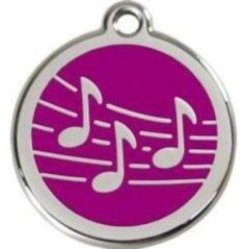 Red Dingo Purple Music Pet ID Tag.