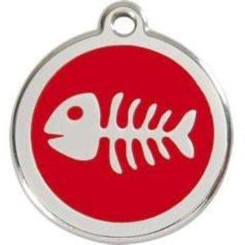 Red Dingo Red Fish Bone Pet ID Tag