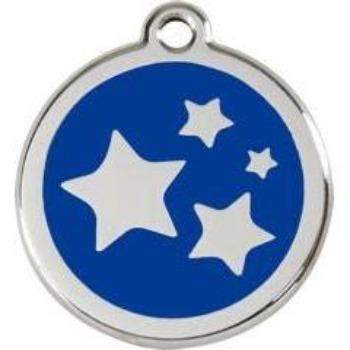 Red Dingo Dark Blue Stars Pet ID Tag.