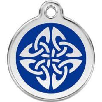 Red Dingo Dark Blue Tribal Arrows Pet ID Tag.