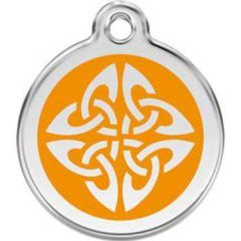 Red Dingo Orange Tribal Arrows Pet ID Tag.