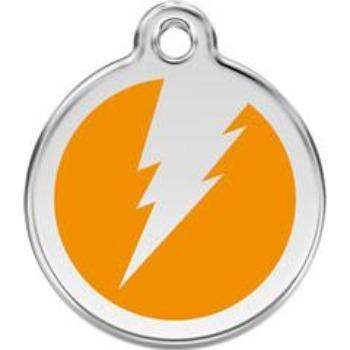 Red Dingo Orange Flash Pet ID Tag.