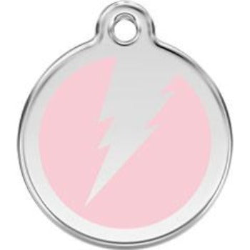 Red Dingo Light Pink Flash Pet ID Tag.