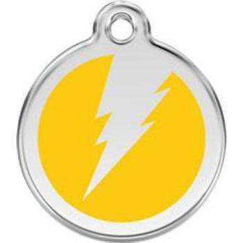 Red Dingo Yellow Flash Pet ID Tag.
