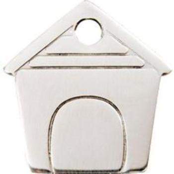 Red Dingo Stainless Steel Dog House Pet ID Tag.