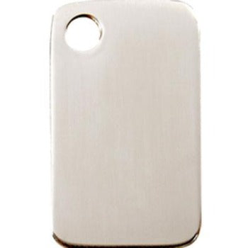 Red Dingo Stainless Steel Rectangle Pet ID Tag.