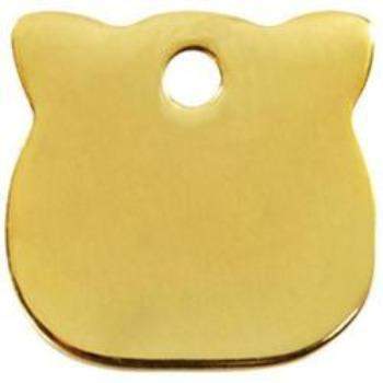 Red Dingo Brass Cat Head Pet ID Tag