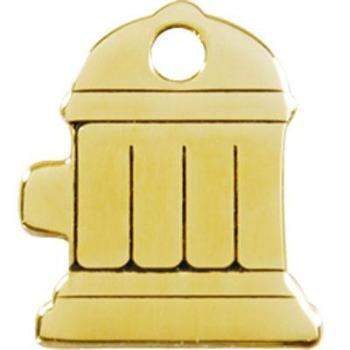 Red Dingo Brass Fire Hydrant Pet ID Tag.