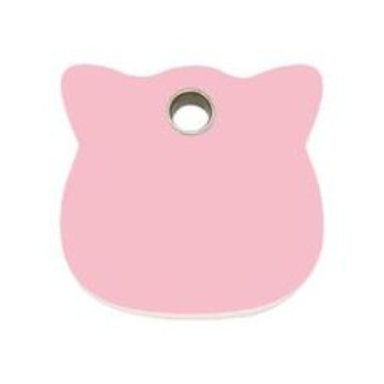Red Dingo Light Pink Cat Flat Plastic Pet ID Tag.