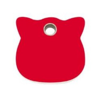 Red Dingo Red Cat Flat Plastic Pet ID Tag.
