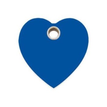 Red Dingo Dark Blue Heart Flat Plastic Pet ID Tag.