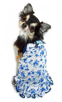 Hip Doggie Blue Rose Dress