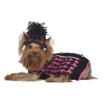 Houndstooth Sweater with Hat.
