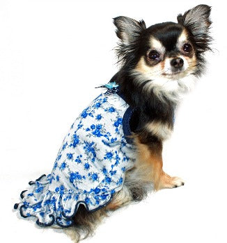 Hip Doggie Blue Rose Dress