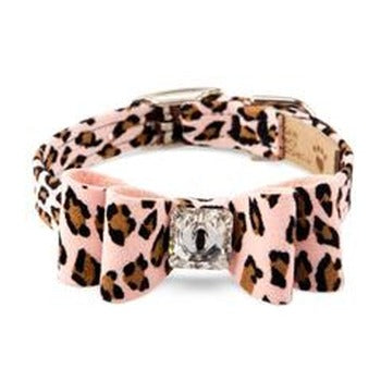 Cheetah Big Bow Collar.