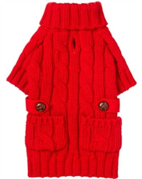 Pocket Cable Knit Sweater.