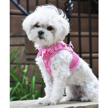 American River Choke-Free Dog Harness - Pink Polka Dot.