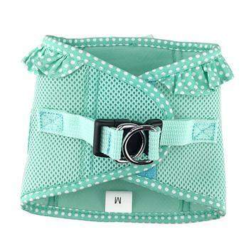 American River Choke-Free Dog Harness - Teal Polka Dot.